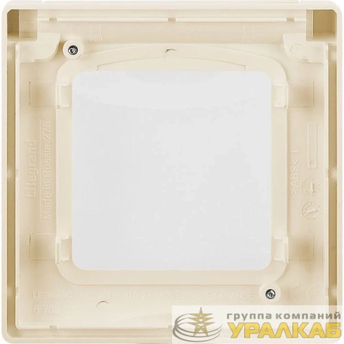 Рамка 1-м Inspiria IP44 с крышкой сл. кость IEK 