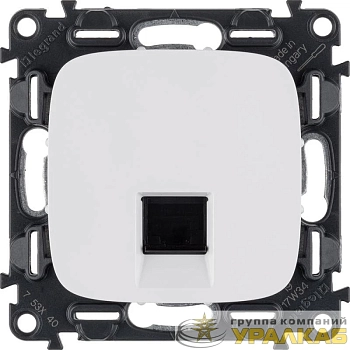 Розетка компьютерная 1-м Valena Allure RJ45 кат.5E UTP с лицев. панелью механизм бел. Leg 