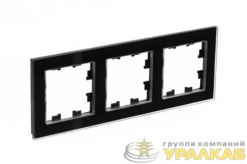 Рамка 3-м AtlasDesign Nature стекло черн. SE 