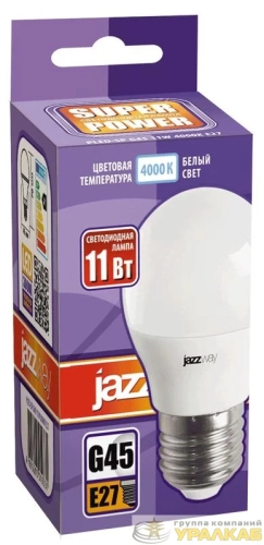 Лампа светодиодная PLED-SP 11Вт G45 4000К нейтр. бел. E27 230В/50Гц JazzWay 