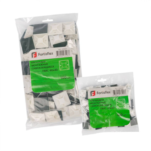 Площадка монтажная ПМС 30х30 бел. (уп.100шт) Fortisflex 