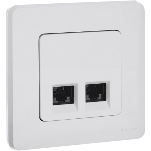 Розетка компьютерная 2-м Inspiria RJ45 кат.6 UTP механизм бел. IEK 