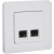 Розетка компьютерная 2-м Inspiria RJ45 кат.6 UTP механизм бел. IEK 