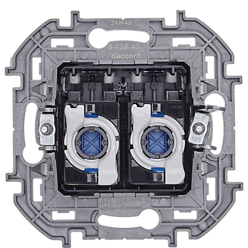 Розетка компьютерная 2-м Inspiria RJ45 кат.6 UTP механизм бел. IEK 