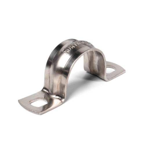 Скоба крепежная двухлапковая СМД(INOX) d31-32мм метал. (уп.10шт) Fortisflex 