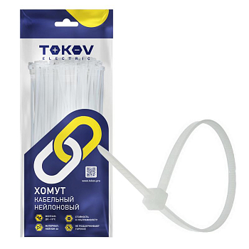 Хомут кабельный нейлоновый бел. 3.6х200 (уп.100шт) 