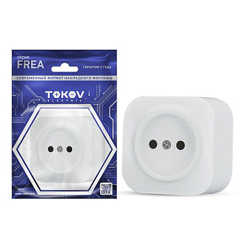 Розетка 1-м ОП Frea 16А IP20 250В без заземл. АБС-пластик бел. 