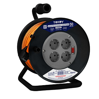 Удлинитель на катушке 4х50м с заземл. 16А IP20 3х1.5 