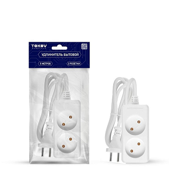 Удлинитель 2х5м без заземл. 10А 2х0.75 TOKOV ELECTRIC 