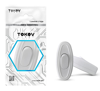 Переключатель на шнур 6А 250В IP20 бел. 