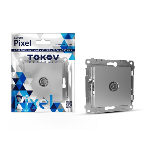 Розетка TV оконечная СП Pixel 1DB механизм алюм. 