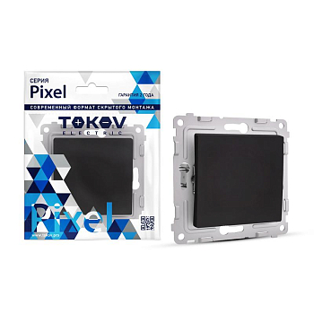 Выключатель 1-кл. СП Pixel 10А IP20 механизм карбон 