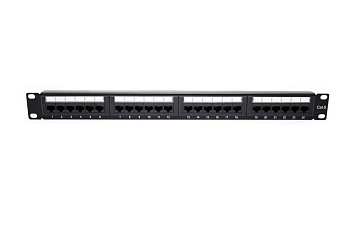 Патч-панель 19 1U кат.6 неэкранир. 24 порта RJ45 Dual IDC TOKOV ELECTRIC TKE-PP-6-1U-24P-UTP