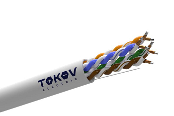 Кабель витая пара U/UTP 4х2х24 AWG кат.5E CCA PVC indoor Fluke tested 305м (м) TKL-C06-U42CCA-5E-305-PVC