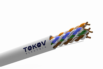 Кабель витая пара U/UTP 4х2х24AWG(0.48мм) кат.5E PVC indoor Fluke tested 305м (м) TKE-C06-U/UTP-42-5E-305