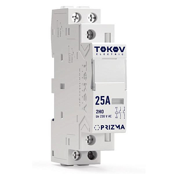 Контактор модульный 18мм 25А 230В АС 2НО PRIZMA 