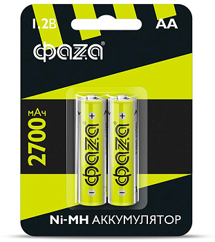 Аккумулятор AA 1.2В Ni-MH 2700мА.ч BL-2 (уп.2шт) ФАZА 
