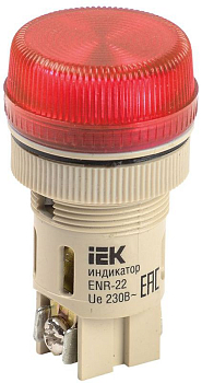 Лампа светосигнальная ENR-22 d22мм 240В красн. цилиндр неон IEK 