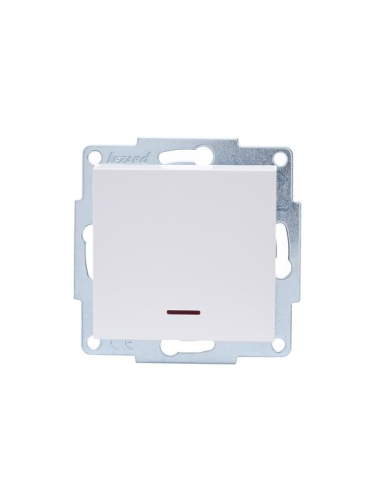Выключатель 1-кл. 1п СП Vesna 10А IP20 с индикацией механизм бел. LEZARD 
