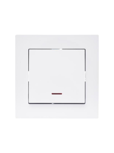 Выключатель 1-кл. 1п СП Vesna 10А IP20 с индикацией механизм бел. LEZARD 