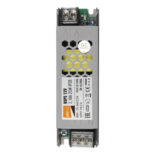 Блок питания для светодиод. ленты BSPS 25Вт 2.1А 12В IP20 метал. JazzWay 
