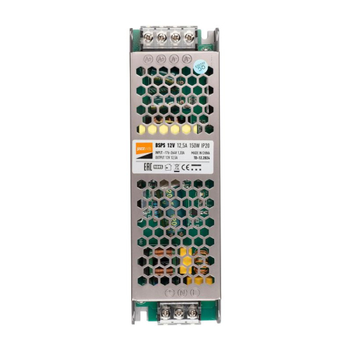 Блок питания для светодиод. ленты BSPS 150Вт 12.5А 12В IP20 метал. JazzWay 