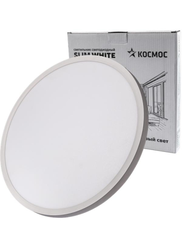 Светильник светодиодный SLIM WHITE 48Вт 4500К IP40 3480лм 230В 500х25мм КОСМОС 