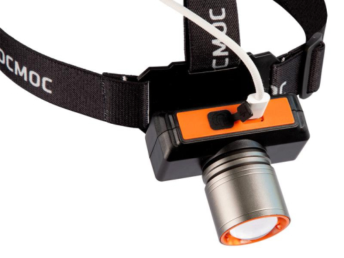 Фонарь налобный аккум. 10Вт Laser LED/ 1200мА.ч ABS пластик + алюм. КОСМОС ()