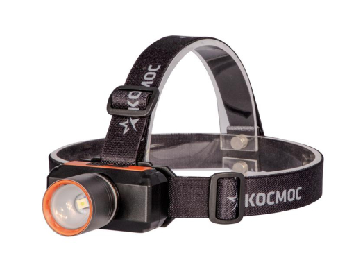 Фонарь налобный аккум. 10Вт Laser LED/ 1200мА.ч ABS пластик + алюм. КОСМОС ()