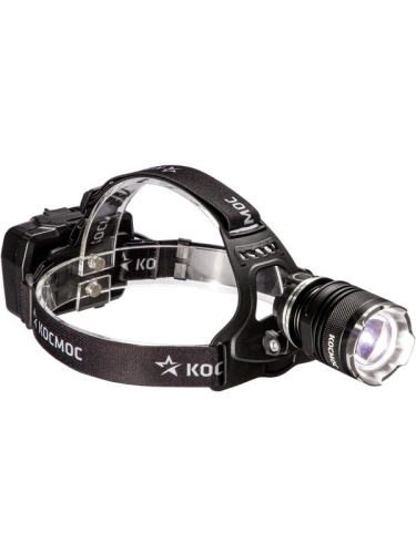 Фонарь налобный аккум. 10Вт P70 LED/Li-ion18650 3х1200мА.ч алюм. КОСМОС ()