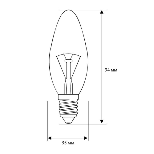 Лампа накаливания MIC B CL 40Вт E27 Camelion 