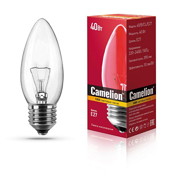 Лампа накаливания MIC B CL 40Вт E27 Camelion 