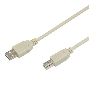 Шнур USB 2.0 (USB А-USB В) 1.8м бел. Rexant 