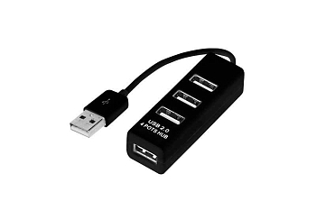 Разветвитель USB на 4 порта черн. Rexant 