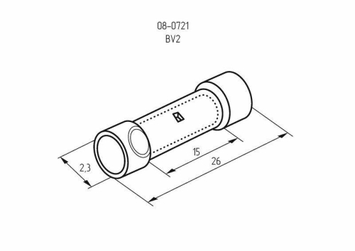 Гильза соединительная изолированная VB 2 (уп.100шт) Rexant 