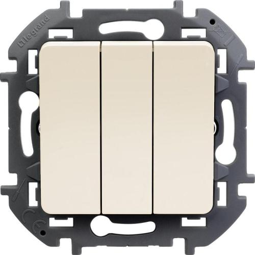Выключатель 3-кл. Inspiria 20А IP20 250В 10AX механизм сл. кость Leg 
