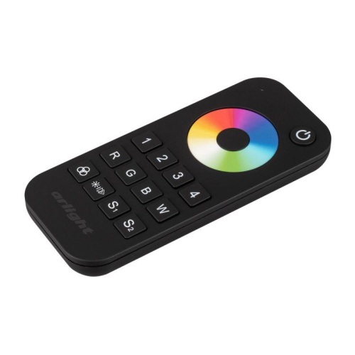 Пульт SMART-R26-RGBW Black (4 зоны 2.4G) (IP20 пластик 5 лет) Arlight 