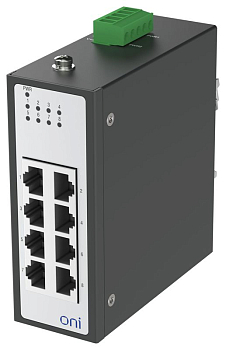 Коммутатор промышленный неуправляемый ISU-430 Ethernet 8 портов 10/100BaseT разъем RJ45 24В AC/12/24/48В DC с резервированием ONI 