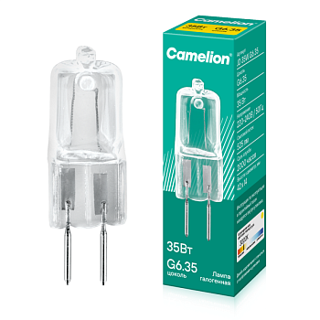 Лампа галогенная JD 35Вт капсула G6.35 3000К 220-240В Camelion 
