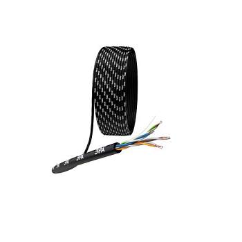 Кабель витая пара U/UTP кат.5E 4х2х24AWG solid CCA PE Outdoor Simple черн. (м) UL-4-PE-A Эра 