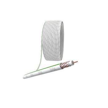 Кабель коаксиальный SAT 703 B Cu/оплетка Cu 75% PVC 75Ом бел. (м) S-B-75-PVC100 Эра 