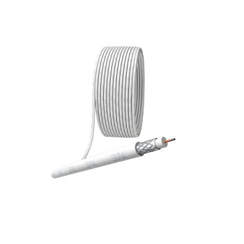 Кабель коаксиальный RG-6U CCS/оплетка Al 48% PVC 75Ом бел. (м) RL-48-PVC100 Simple Эра 