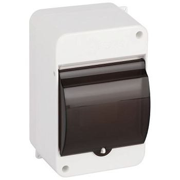 Корпус навесной SIMPLE КМПн 1/4 IP30 пластик.; прозр. крышка; бел. Эра 