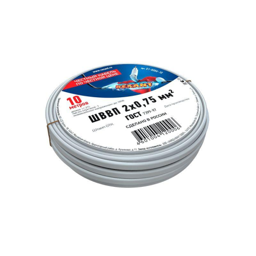 Провод ШВВП 2х0.75 (уп.10м) Rexant 