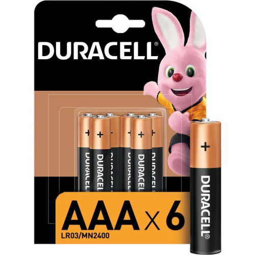 Элемент питания алкалиновый LR03-6BL BASIC (блист.6шт) Duracell 