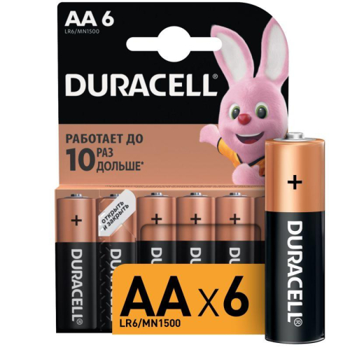Элемент питания алкалиновый LR6-6BL BASIC (блист.6шт) Duracell 