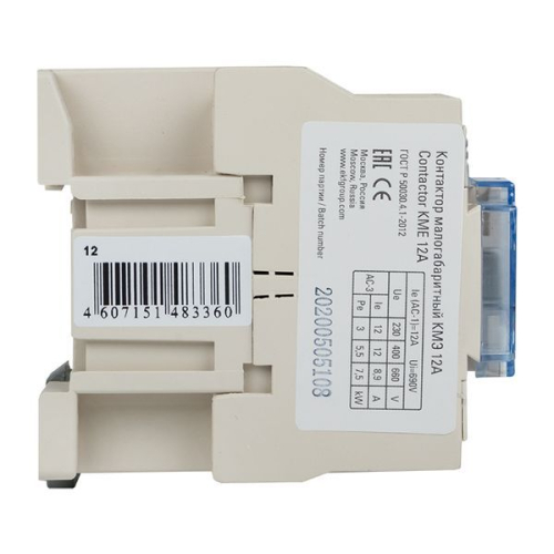 Контактор КМЭ-1 12А кат. 230В AC 1НО EKF 