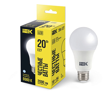 Лампа светодиодная A70 20Вт грушевидная 6500К холод. бел. E27 230В IEK 