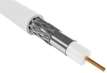 Кабель коаксиальный RG59 CCS 75Ом FPE PVC бел. (100м) GENERICA ITK 