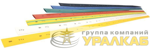 Трубка термоусадочная ТТУ 12/6 желт./зел. 1м IEK 